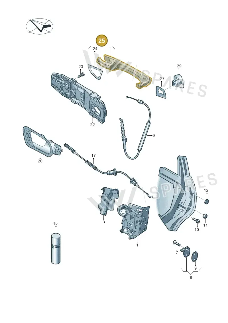 5G0837205P3FZ — Skoda Kodiaq (2016-2024) diagram 649839000, position 25