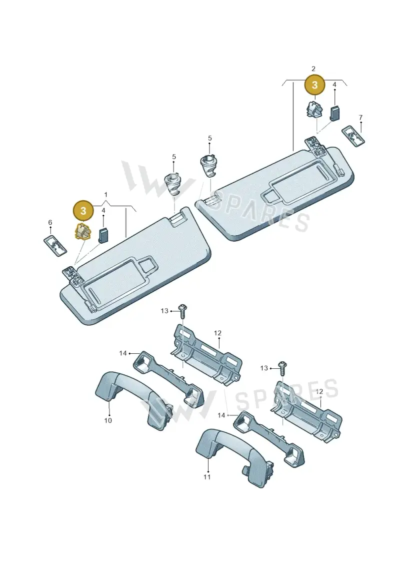 5G0867633D — Skoda Superb Combi (2023-) diagram 746857500, position 3
