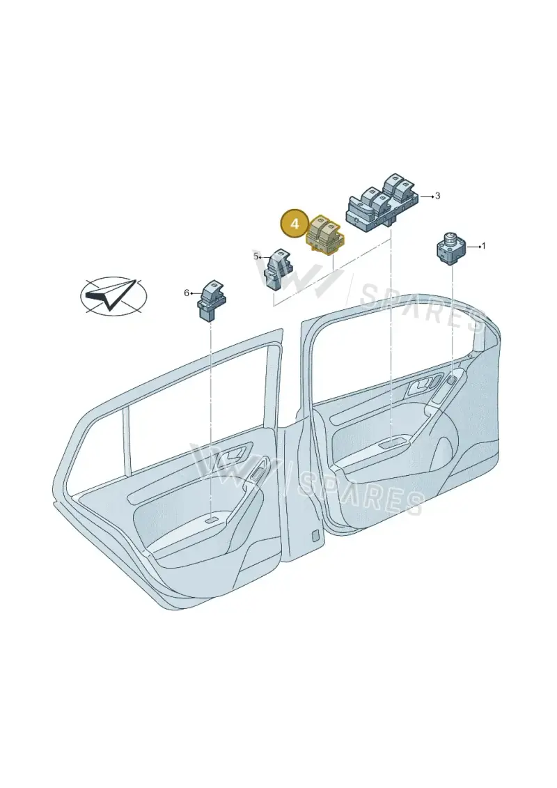 5G0959858DWHS — Skoda Fabia (2021-) diagram 6vn959006, position 4