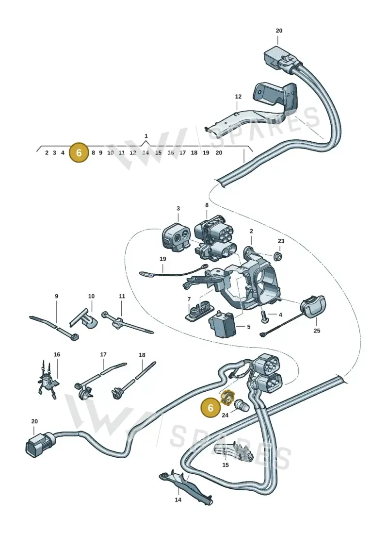 5G0971260 — Skoda Superb Combi (2023-) diagram 3j0970150, position 6