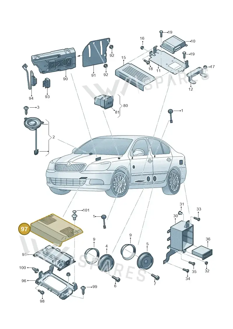 5G0972136 — Skoda Octavia (2017-2020) diagram 753000040, position 97