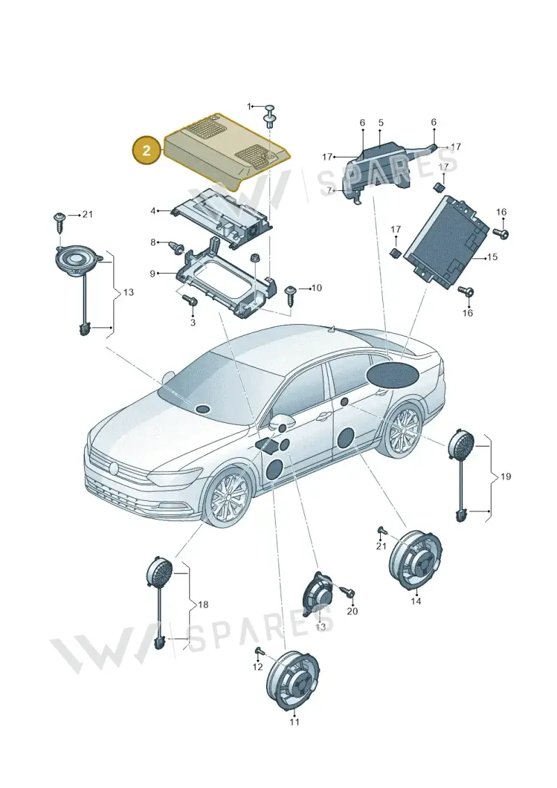 5G0972136 — Skoda Superb Combi (2015-2024) diagram 851000030, position 2