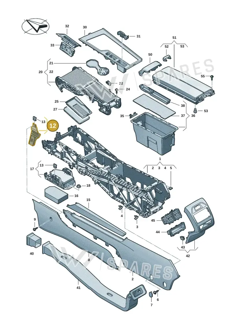 5G2863143E — Skoda Superb Combi (2023-) diagram 3j0863500, position 12