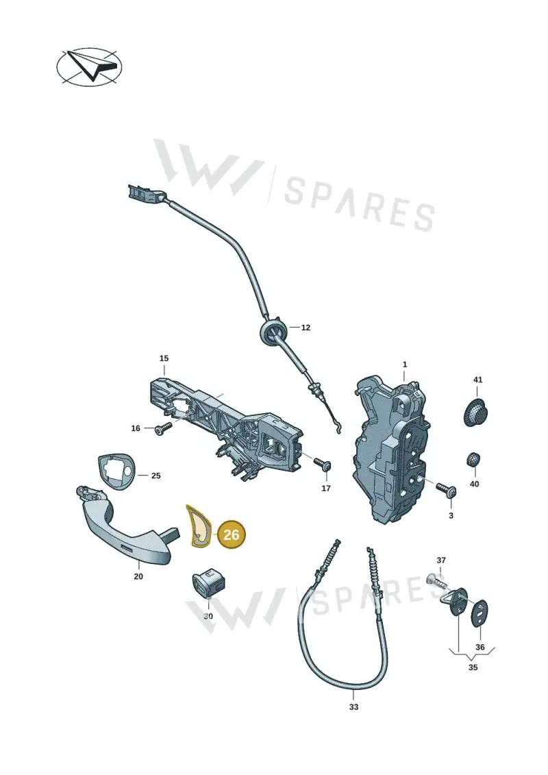 5H0837087 — Skoda Superb Combi (2023-) diagram 3j0837000, position 26