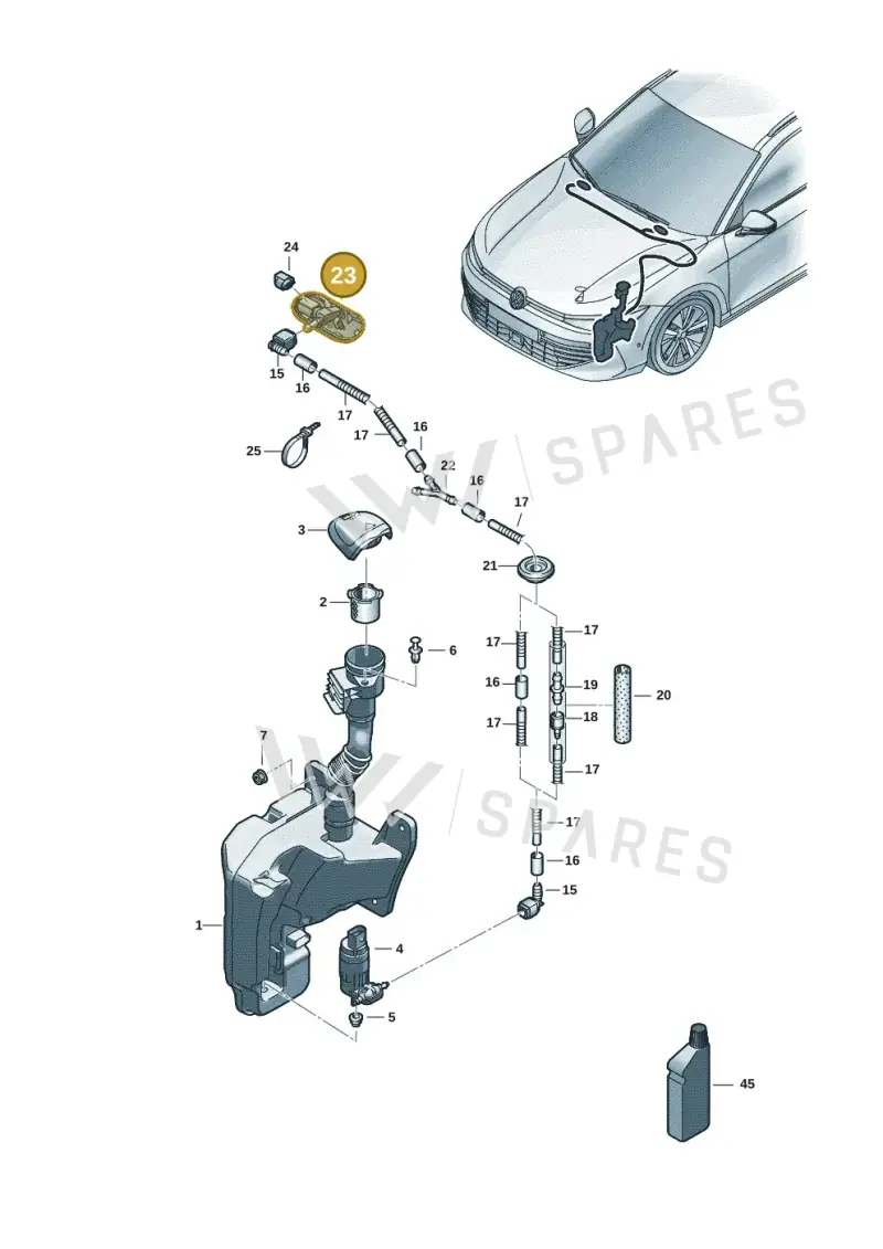 5H0955985 — Skoda Superb Combi (2023-) diagram 3j0955100, position 23