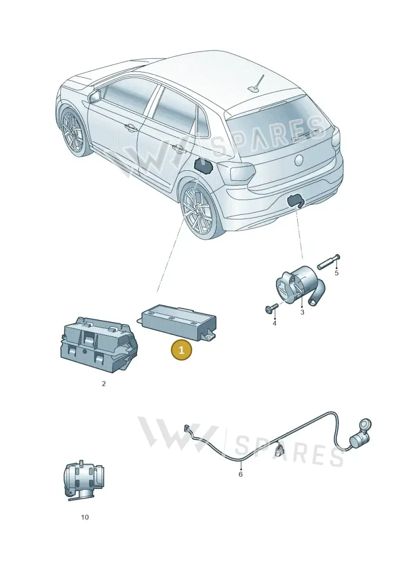 5H2907383C — Skoda Kamiq (2019-) diagram 584945055, position 1