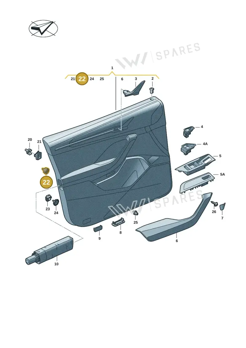 5J0867276 — Skoda Kodiaq (2024-) diagram 57h867000, position 22