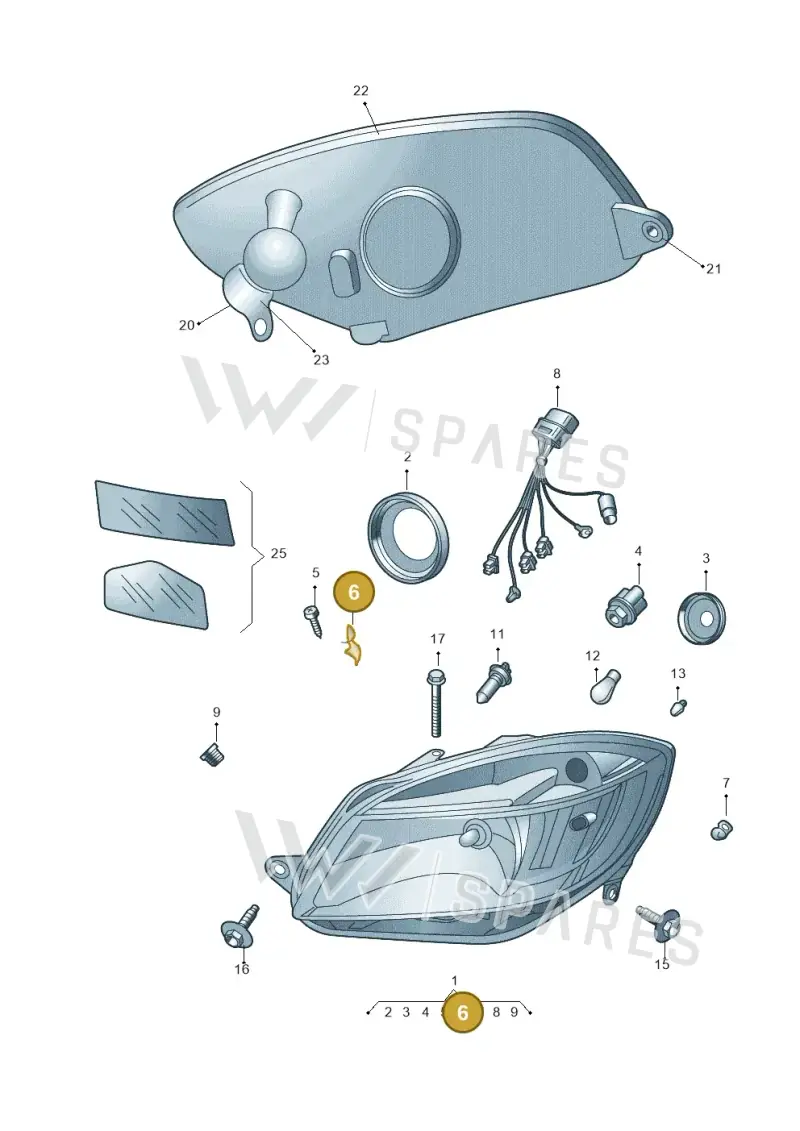 5J0941172 — Skoda Fabia Ambiente (2009-2013) diagram 481941000, position 6