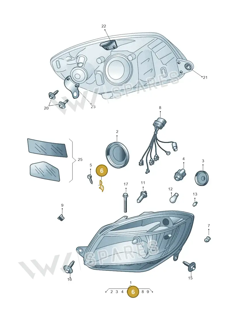 5J0941172 — Skoda ROOMSTER               06> (2006-) diagram 608941000, position 6
