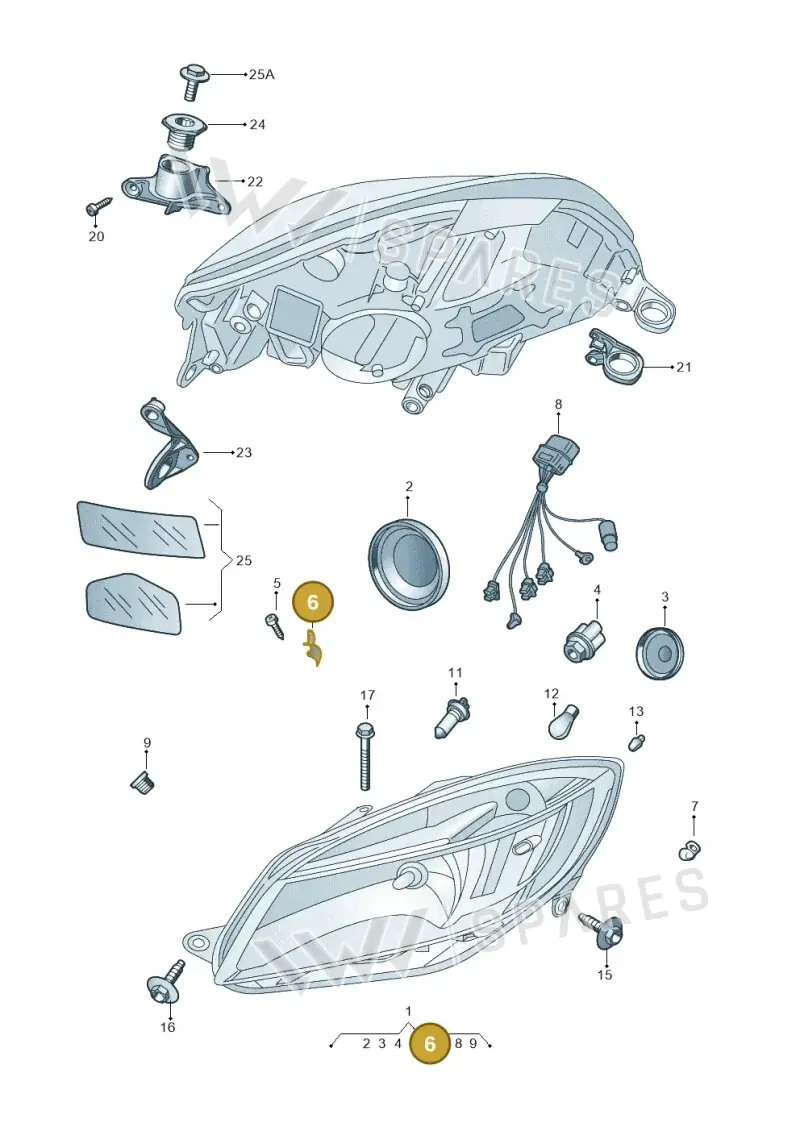 5J0941172 — Skoda Roomster (2010-2015) diagram 697941000, position 6