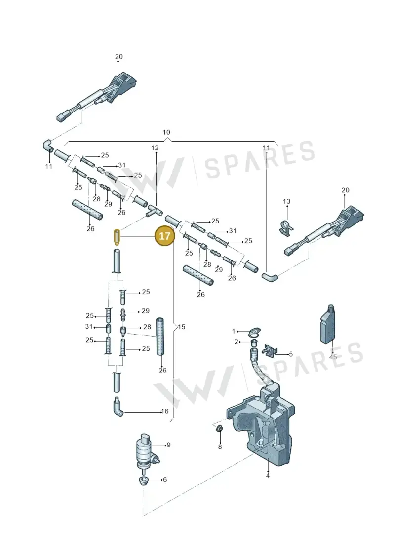 5J0955871 — Skoda Fabia Jingrui (2008-2014) diagram 662955100, position 17