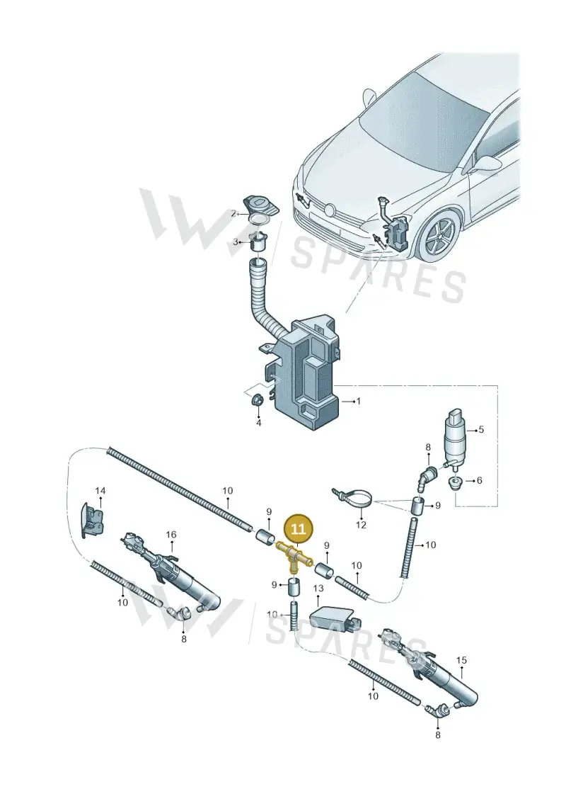 5J0955975 — Skoda Octavia (2017-2020) diagram 746955300, position 11