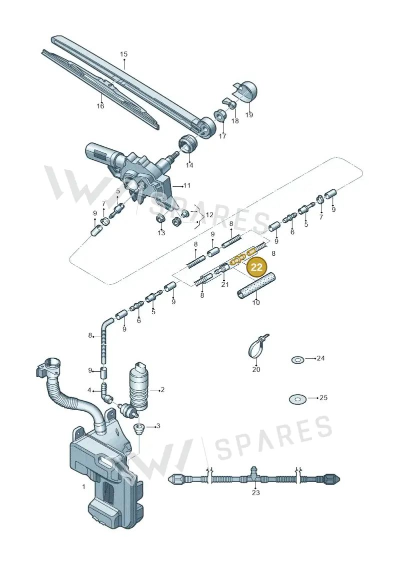 5J0955975 — Skoda Octavia (2017-2020) diagram 805955030, position 22