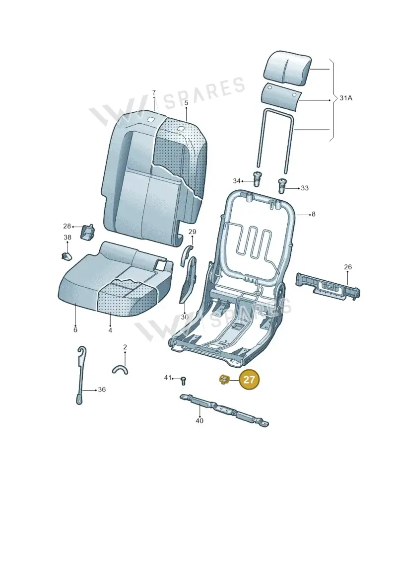 5J7885879A9B9 — Skoda Yeti (2013-2017) diagram 767885500, position 27