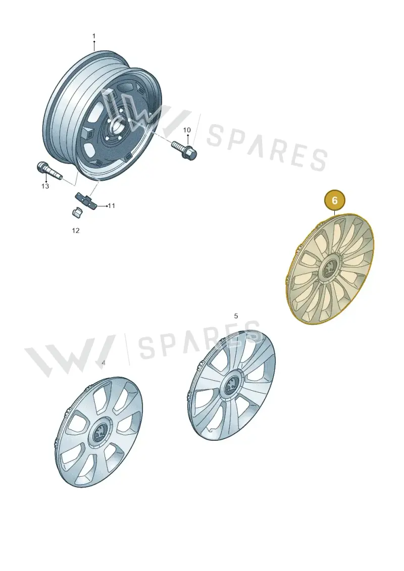 5JA601147CZ31 — Skoda Fabia (2014-2022) diagram 797601010, position 6