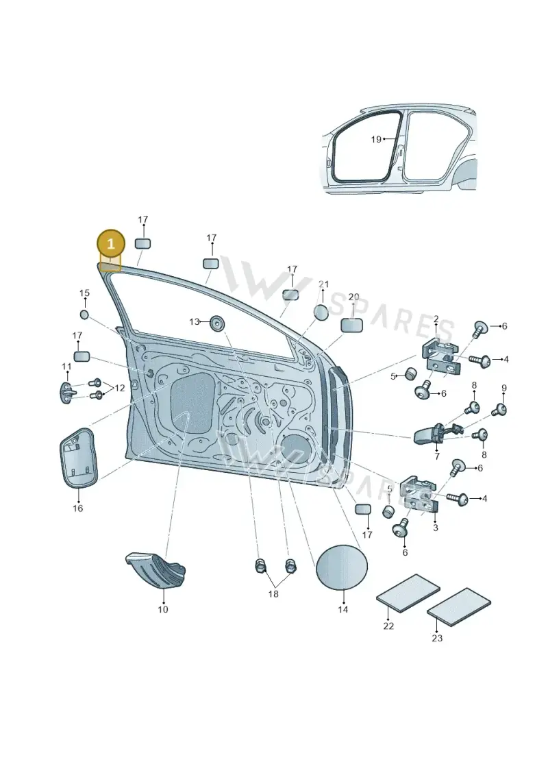 5JA831052C — SEAT Toledo (2015-2019) diagram 740831100, position 1