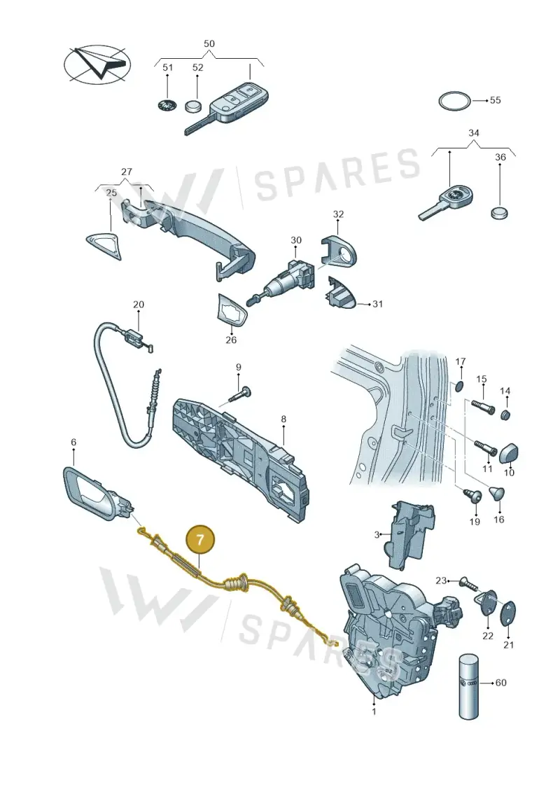 5JA837085C — Skoda Rapid (2012-2022) diagram 727837000, position 7