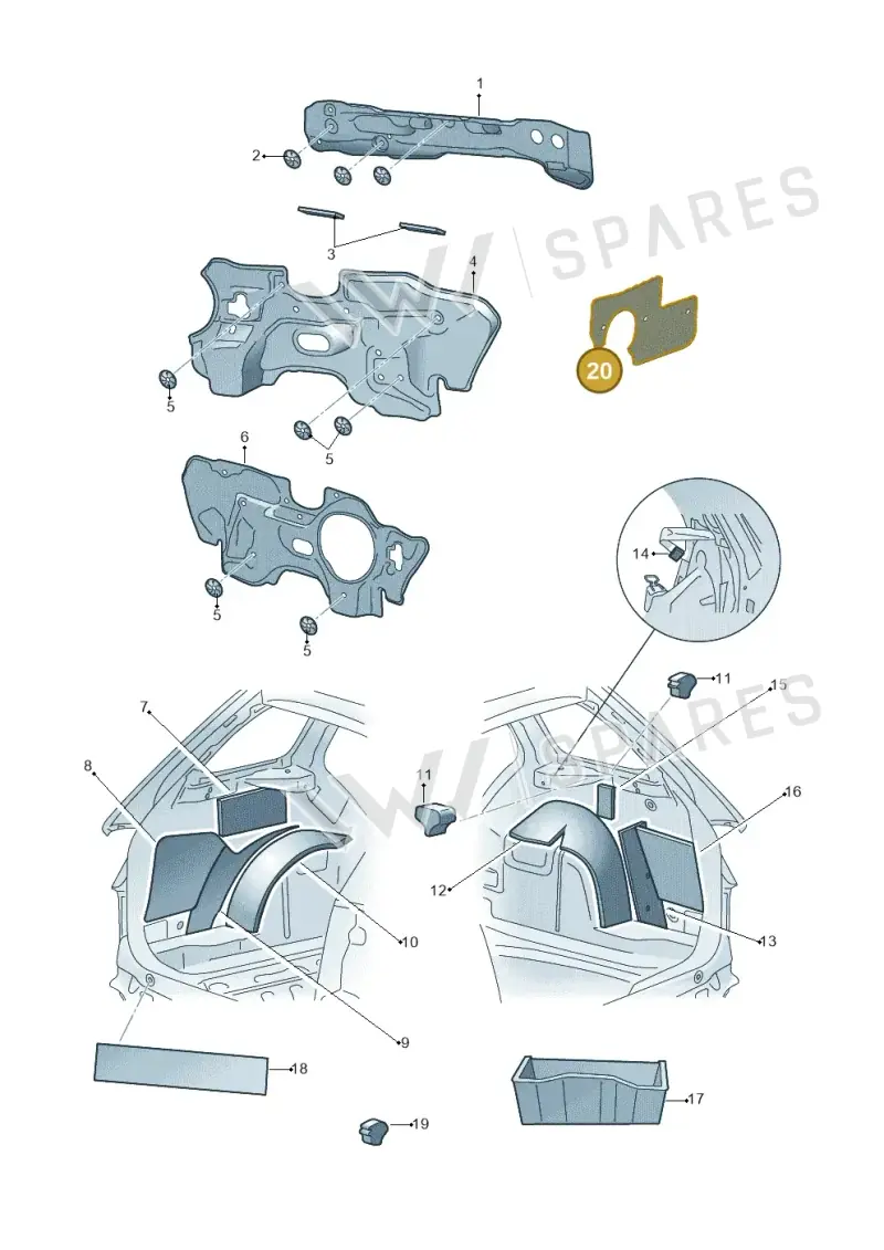 5JA863837H — Skoda Fabia (2014-2022) diagram 797000060, position 20
