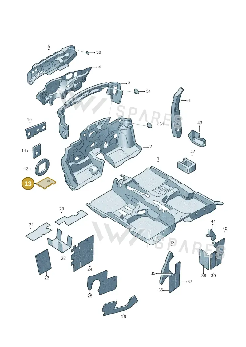5JA863869A — Skoda Rapid (2012-2022) diagram 740863200, position 13