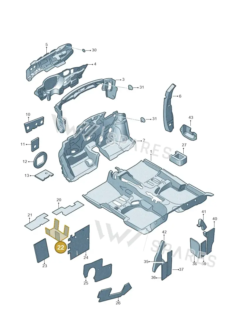 5JA863949D — Skoda Rapid (2012-2022) diagram 740863200, position 22
