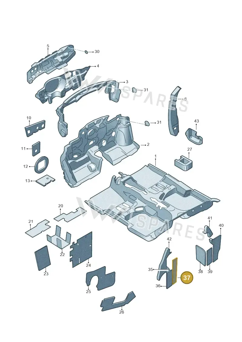 5JA864907 — Skoda Rapid (2012-2022) diagram 740863200, position 37