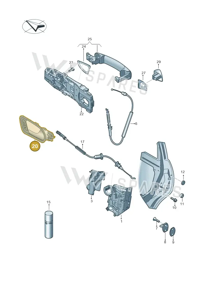 5JA898225E — Skoda Citigo (2019-2021) diagram 672839000, position 20