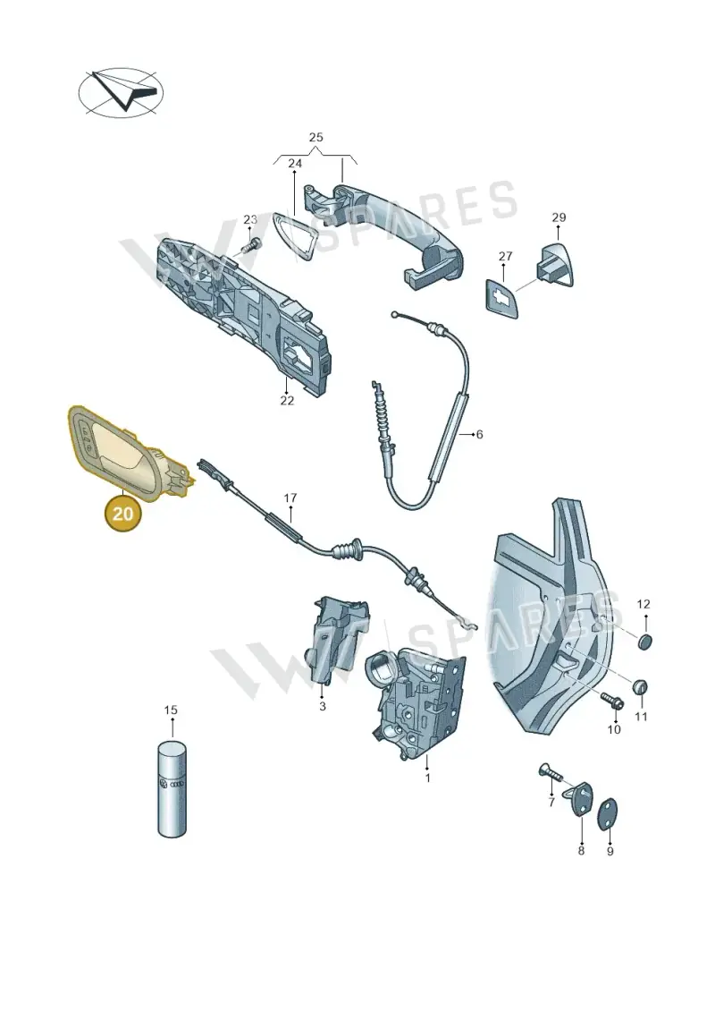 5JA898225F — Skoda Citigo (2019-2021) diagram 672839000, position 20
