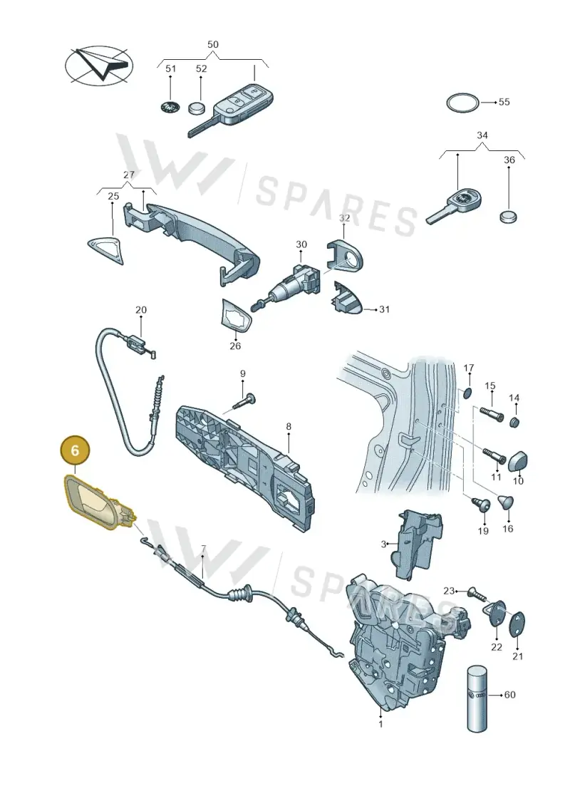 5JA898225F — Skoda Citigo (2019-2021) diagram 727837000, position 6