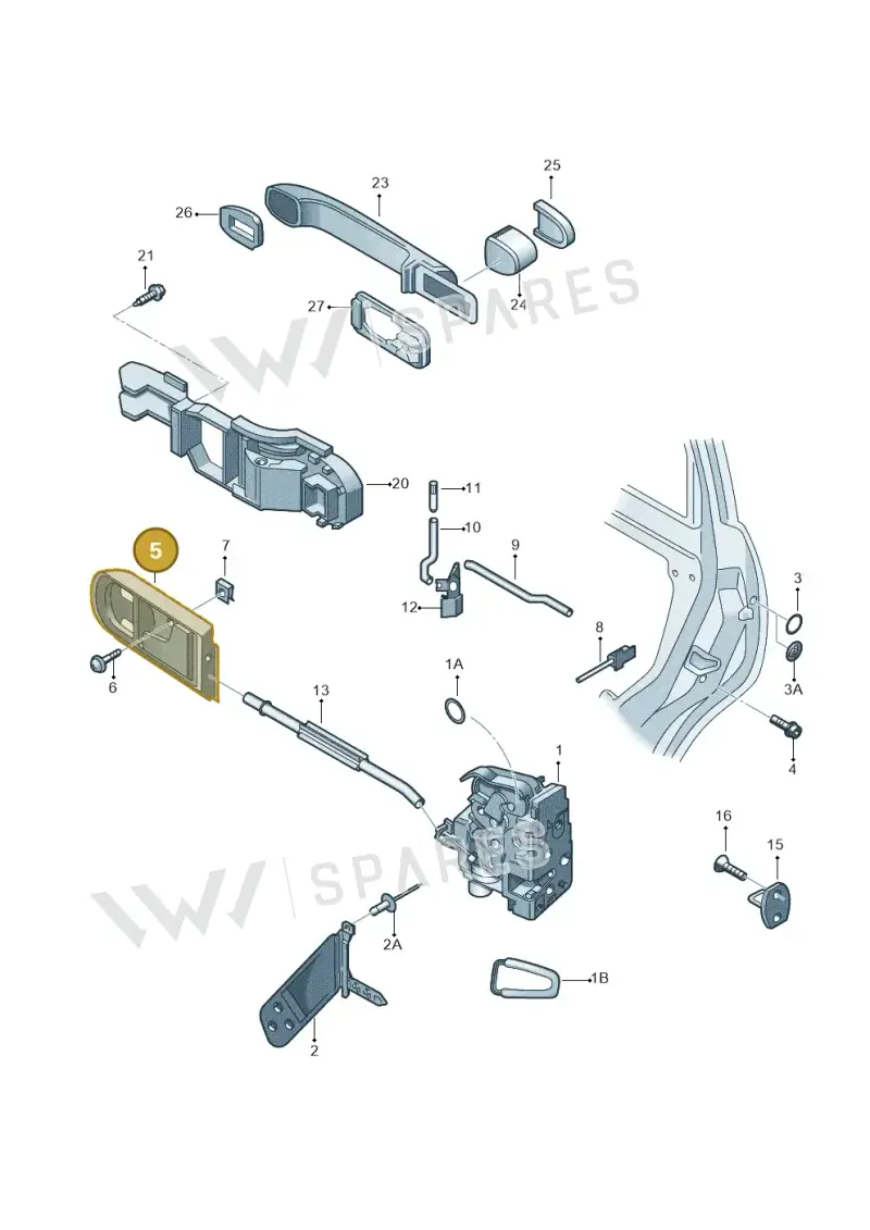 5JA898225G — Skoda Citigo (2011-2019) diagram 608839000, position 5