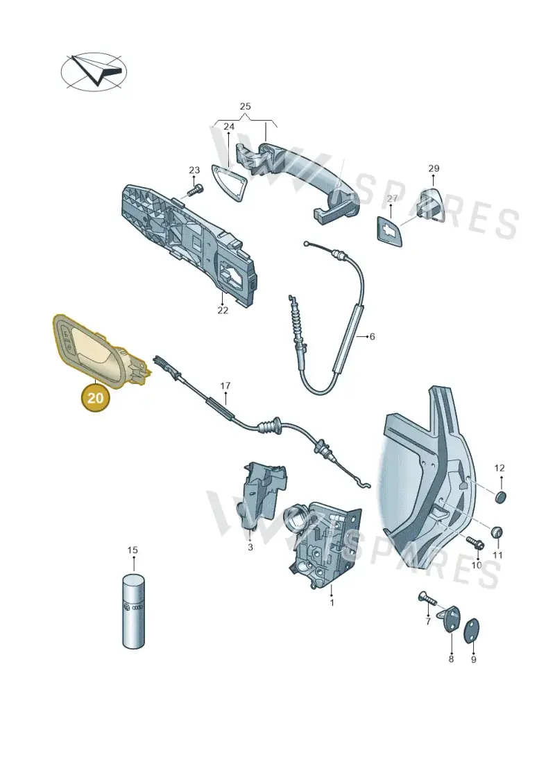 5JA898225G — Skoda Citigo (2019-2021) diagram 672839000, position 20