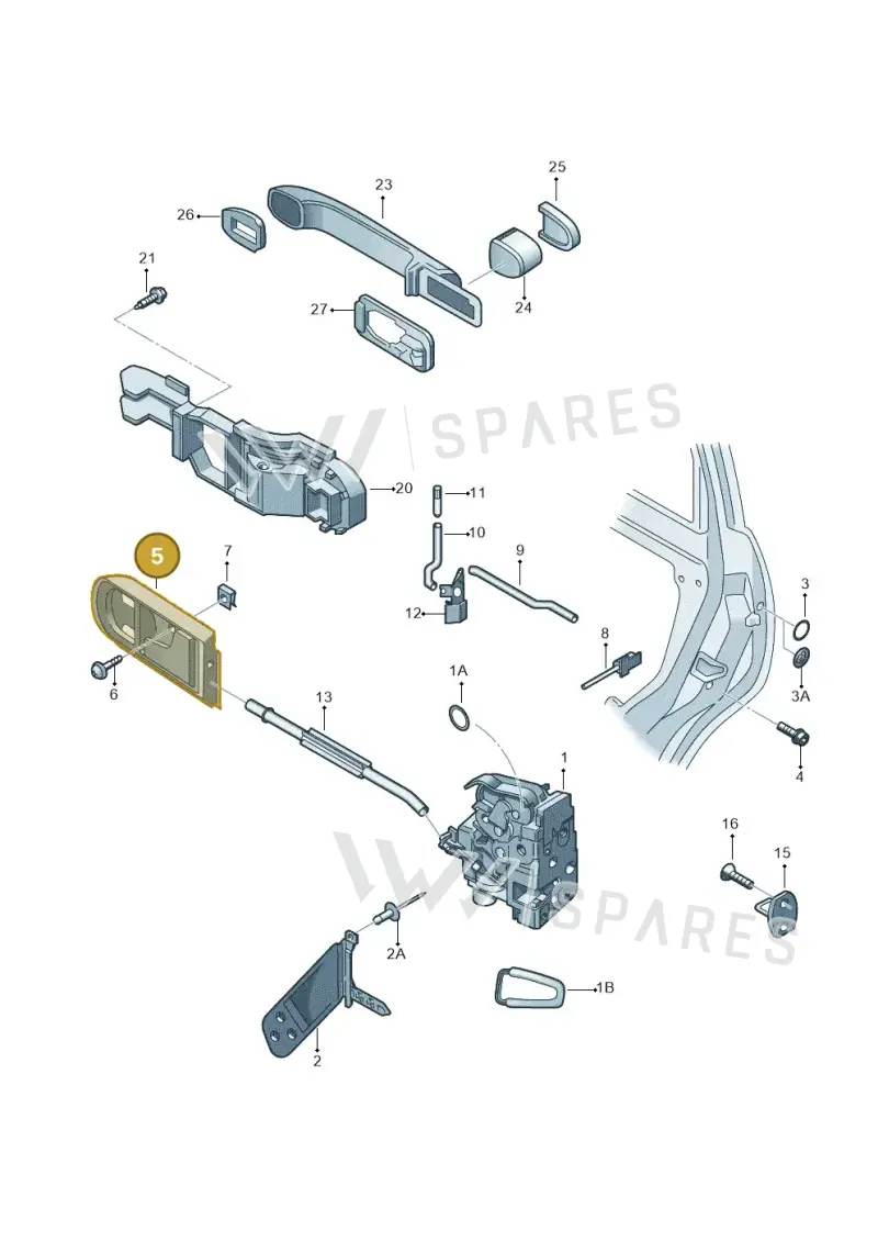 5JA898225K — Skoda Citigo (2011-2019) diagram 608839000, position 5