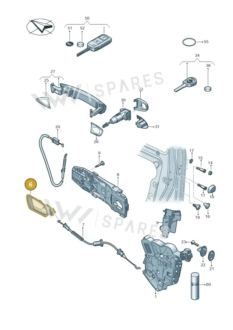 5JA898225L — Skoda Citigo (2019-2021) diagram 727837000, position 6