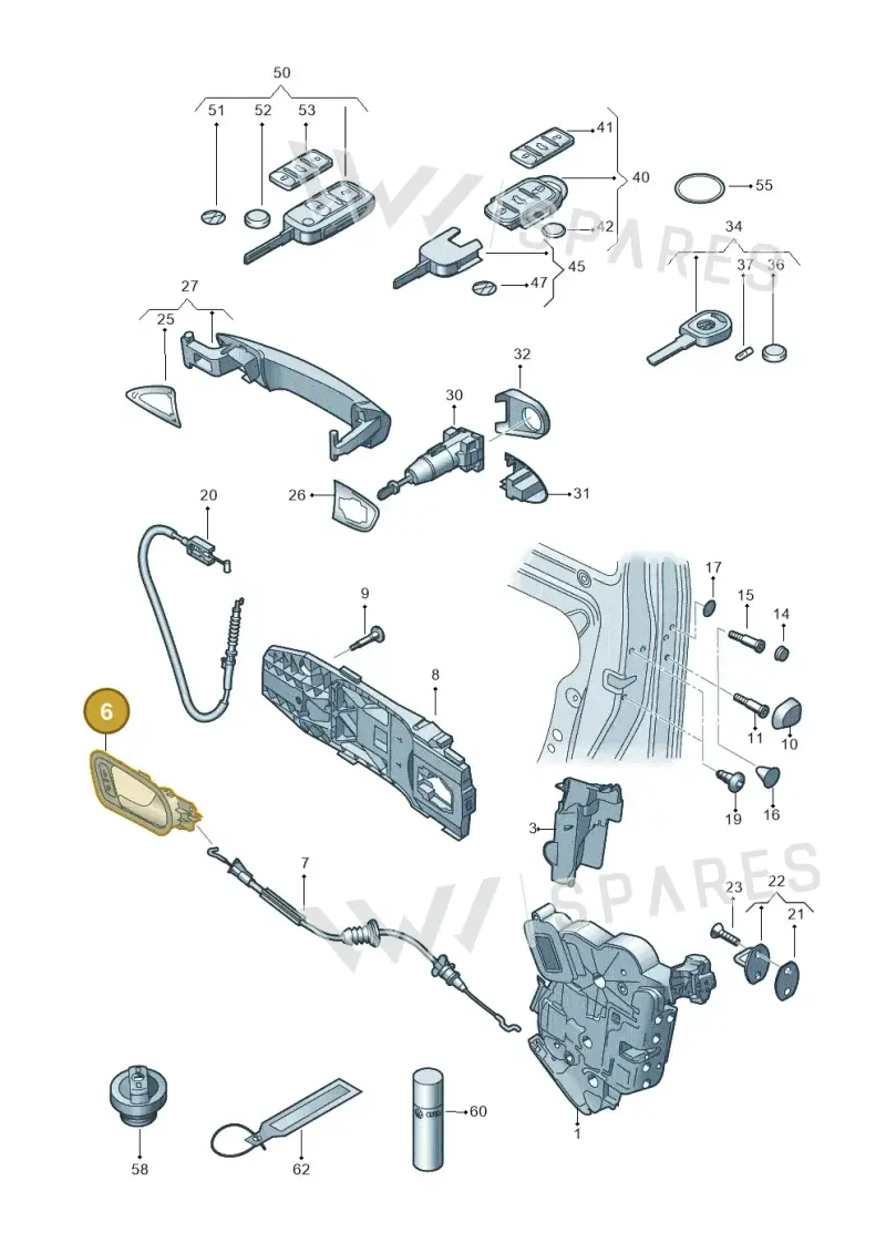 5JA898225L — SEAT Mii Electric (2020-2021) diagram 672837000, position 6
