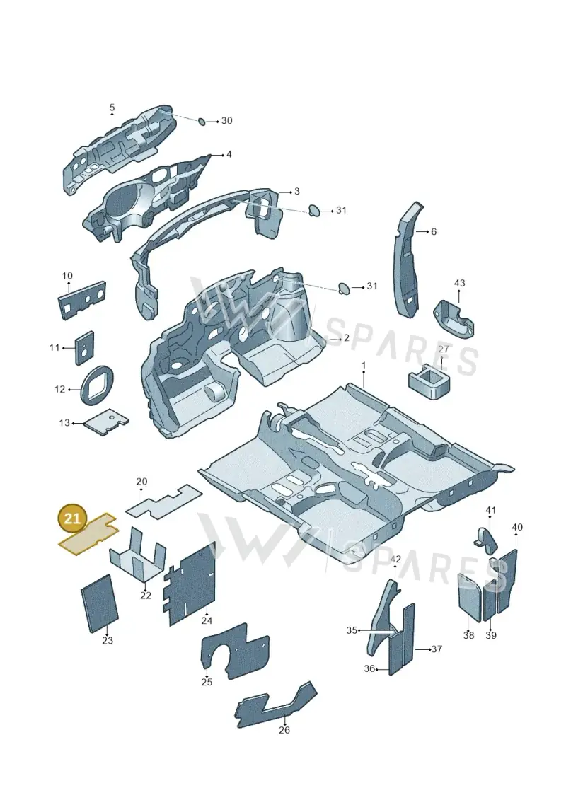 5JB863949J — SEAT Toledo (2015-2019) diagram 740863200, position 21