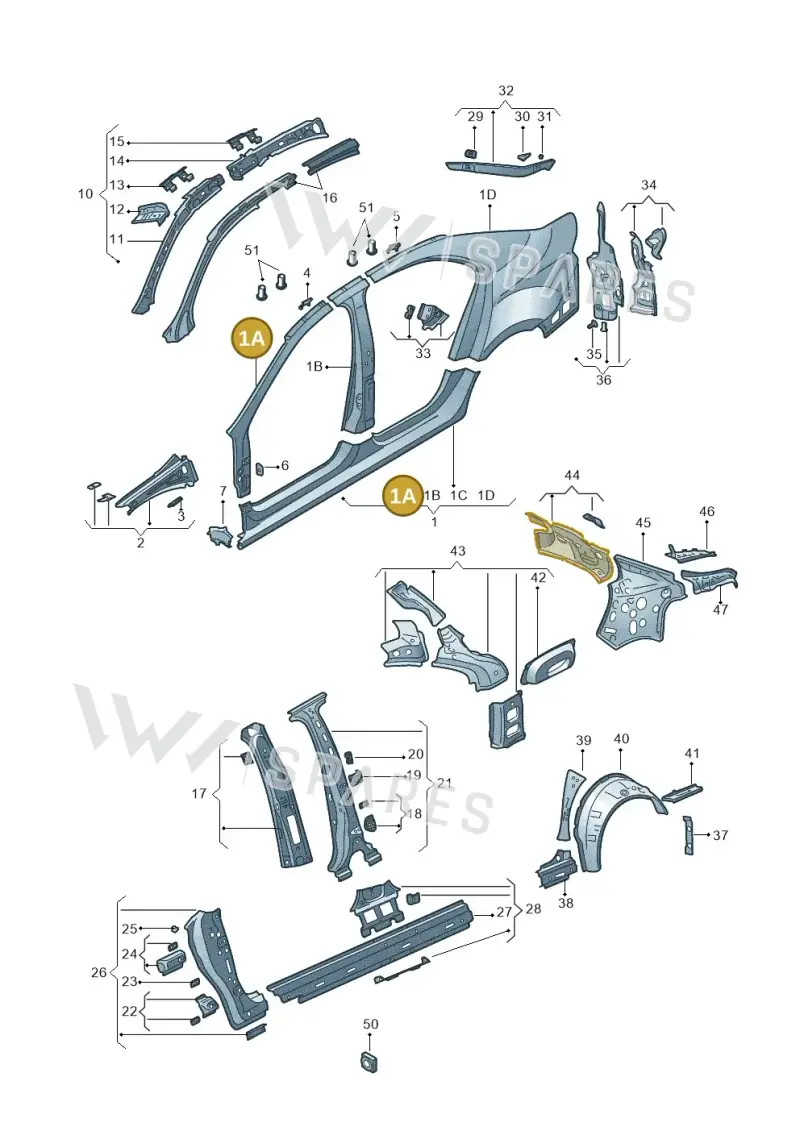 5JH809606A — SEAT Toledo (2015-2019) diagram 740809300, position 1A