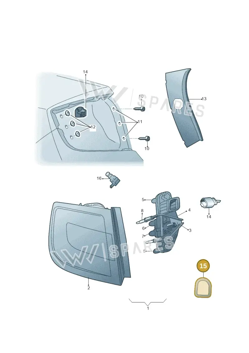 5JH945192 — Skoda Rapid (2012-2022) diagram 740945000, position 15