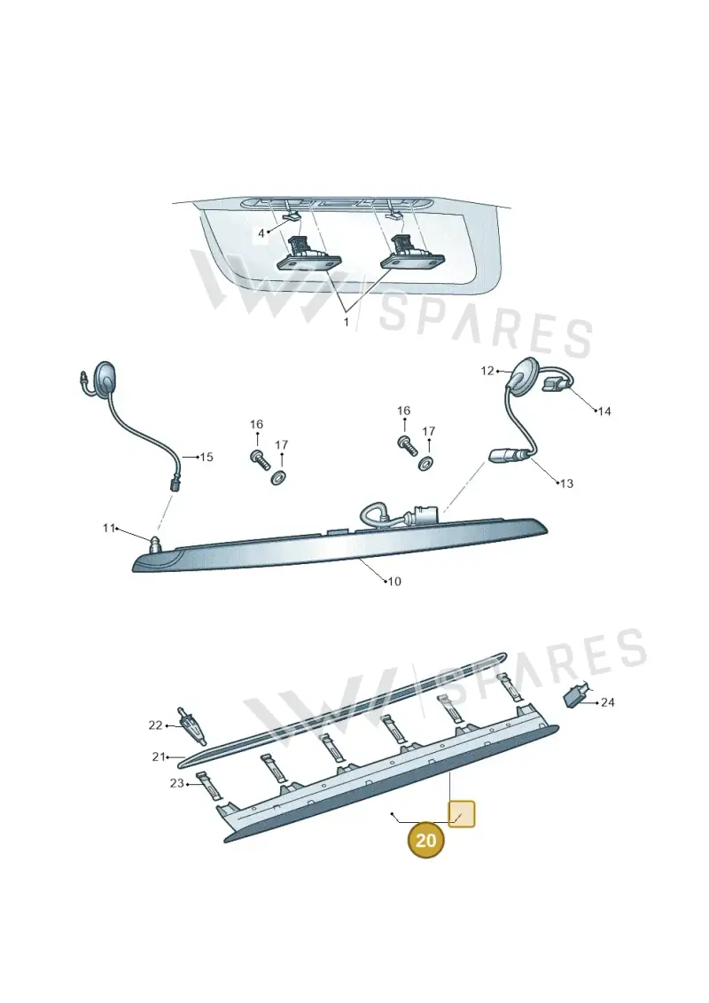 5JJ945097A — Skoda Kamiq (2019-) diagram 584943000, position 20