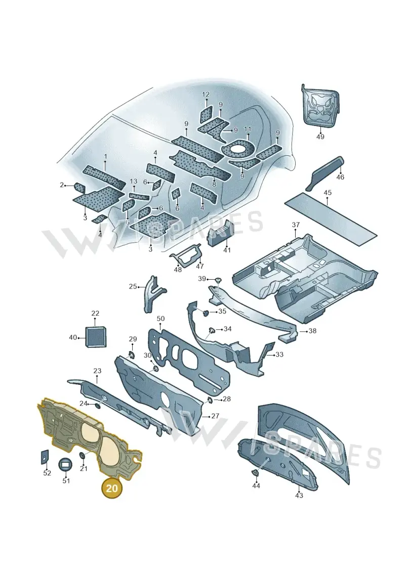 5K1863353E — Skoda Octavia ambiente (2008-2013) diagram 663863200, position 20