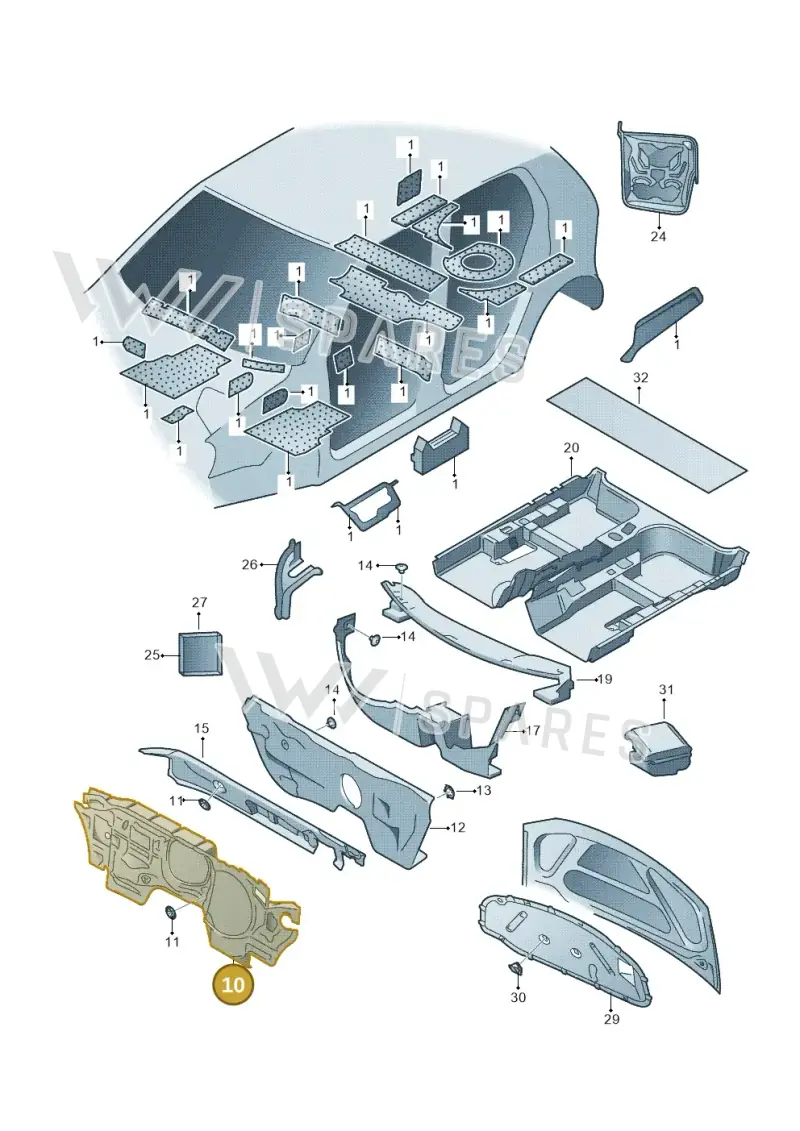 5K1863353E — Skoda Yeti (2013-2017) diagram 666863200, position 10