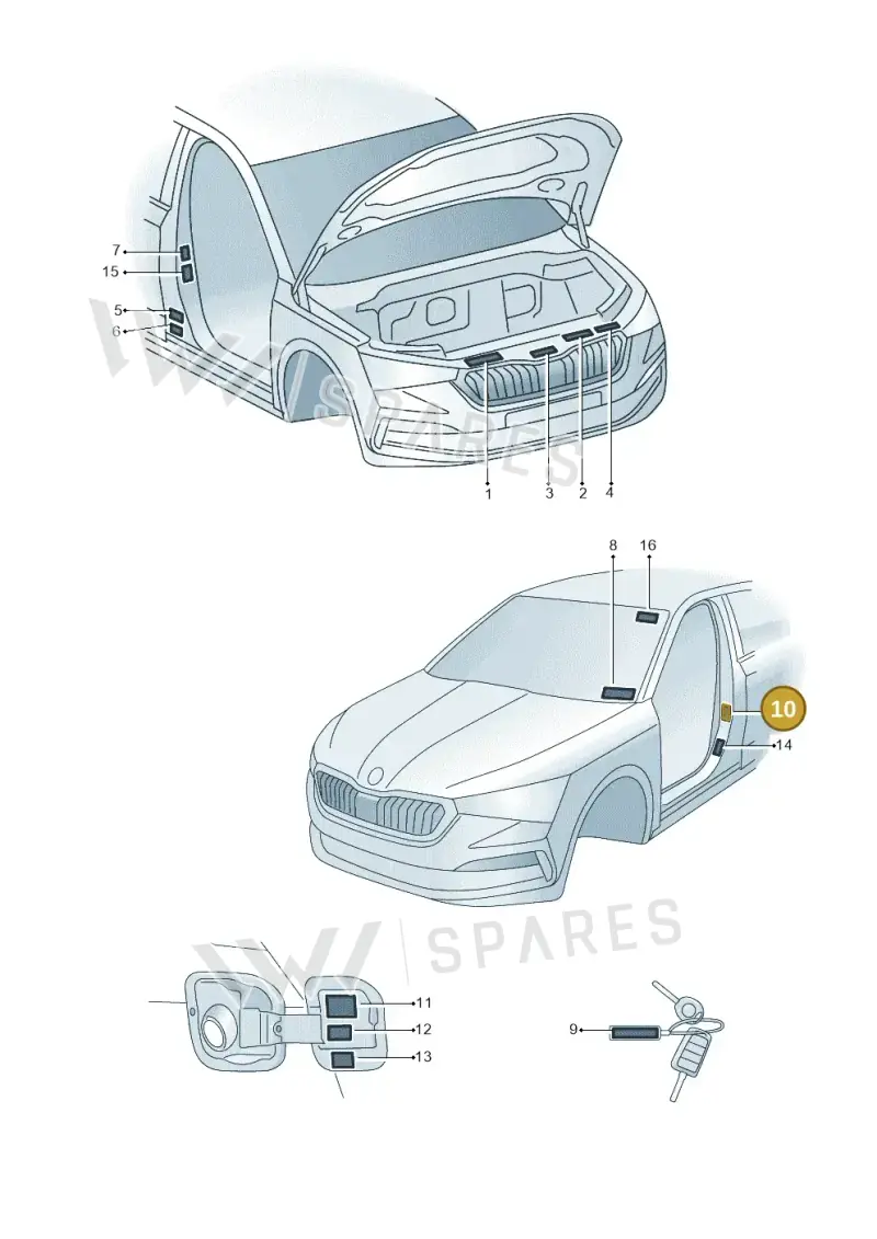 5L0010009B — Skoda Kodiaq (2016-2024) diagram 804010010, position 10