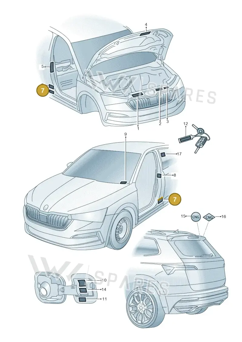 5L0010009B — Skoda Kamiq (2019-2020) diagram 584010000, position 7