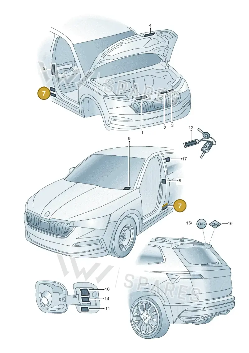 5L0010009D — Skoda Kamiq (2019-2020) diagram 584010000, position 7