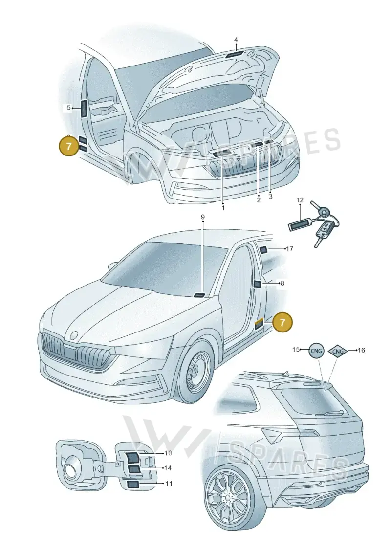 5L0010009E — Skoda Kamiq (2019-2020) diagram 584010000, position 7