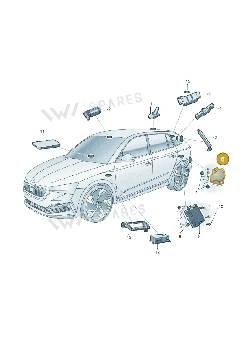 5LA035497 — Skoda Fabia (2021-2022) diagram 584035040, position 6