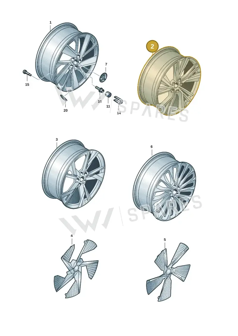 5LA601025AD — Skoda Enyaq (2020-2021) diagram 50a601070, position 2