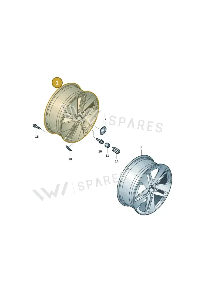 5LA601025A — Skoda Enyaq (2020-2021) diagram 50a601070, position 1
