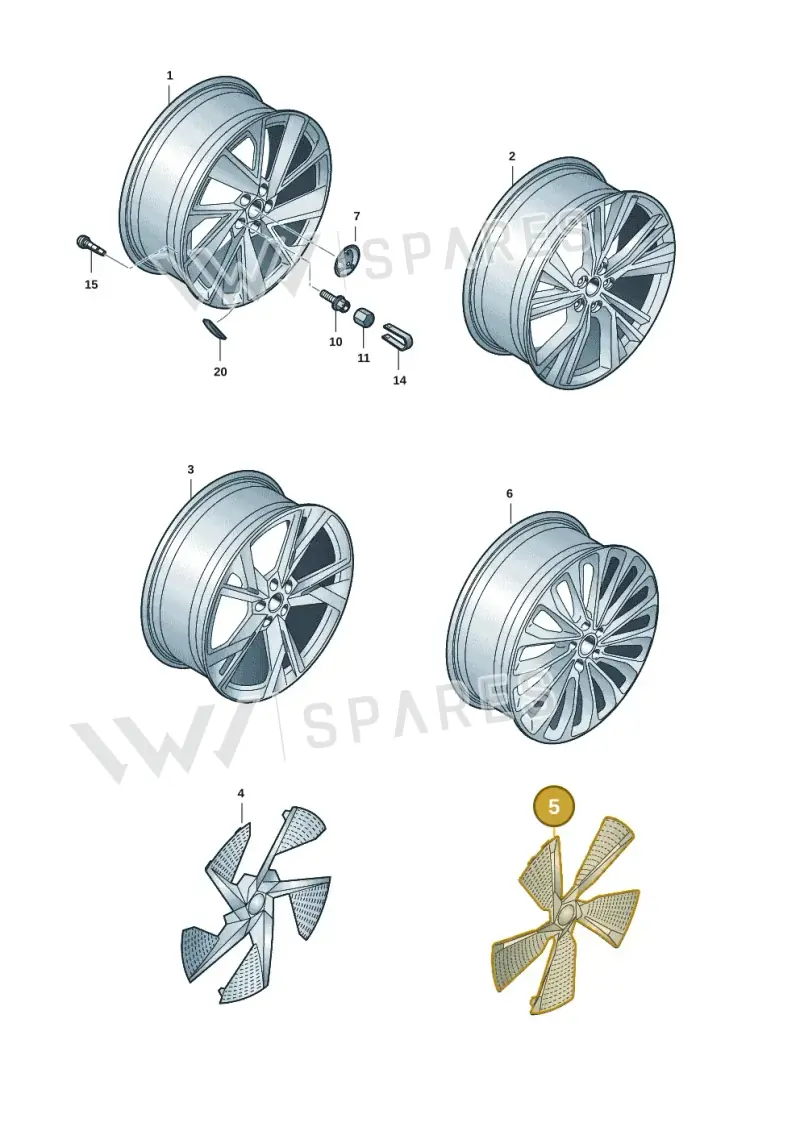 5LA601169AZG6 — Skoda Enyaq (2020-) diagram 50a601075, position 5