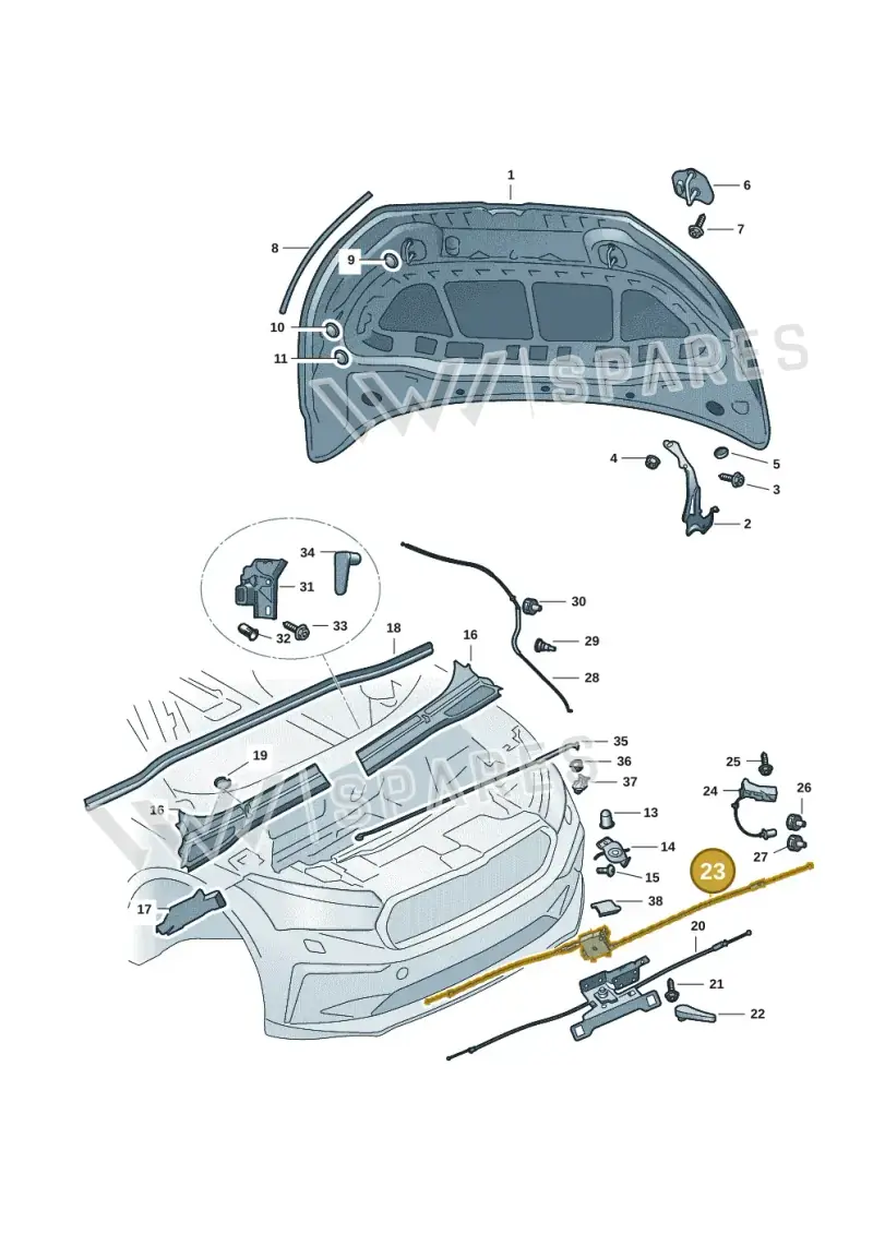 5LA823531A — Skoda Enyaq (2020-) diagram 50a823000, position 23