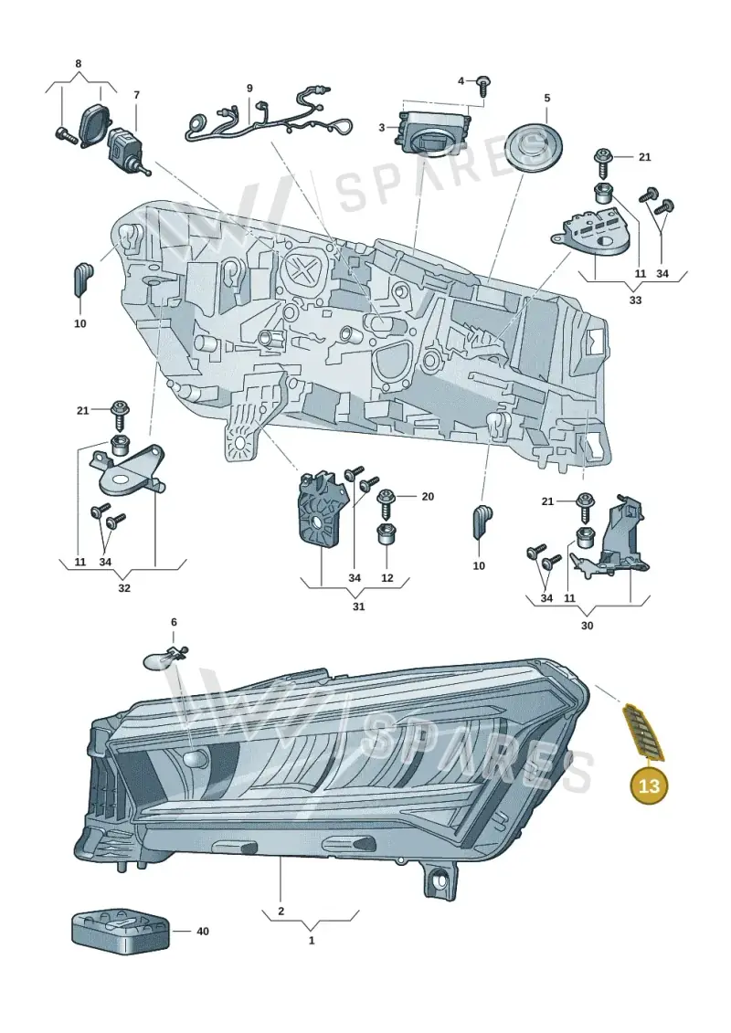 5LA941135 — Skoda Enyaq (2020-) diagram 50a941000, position 13