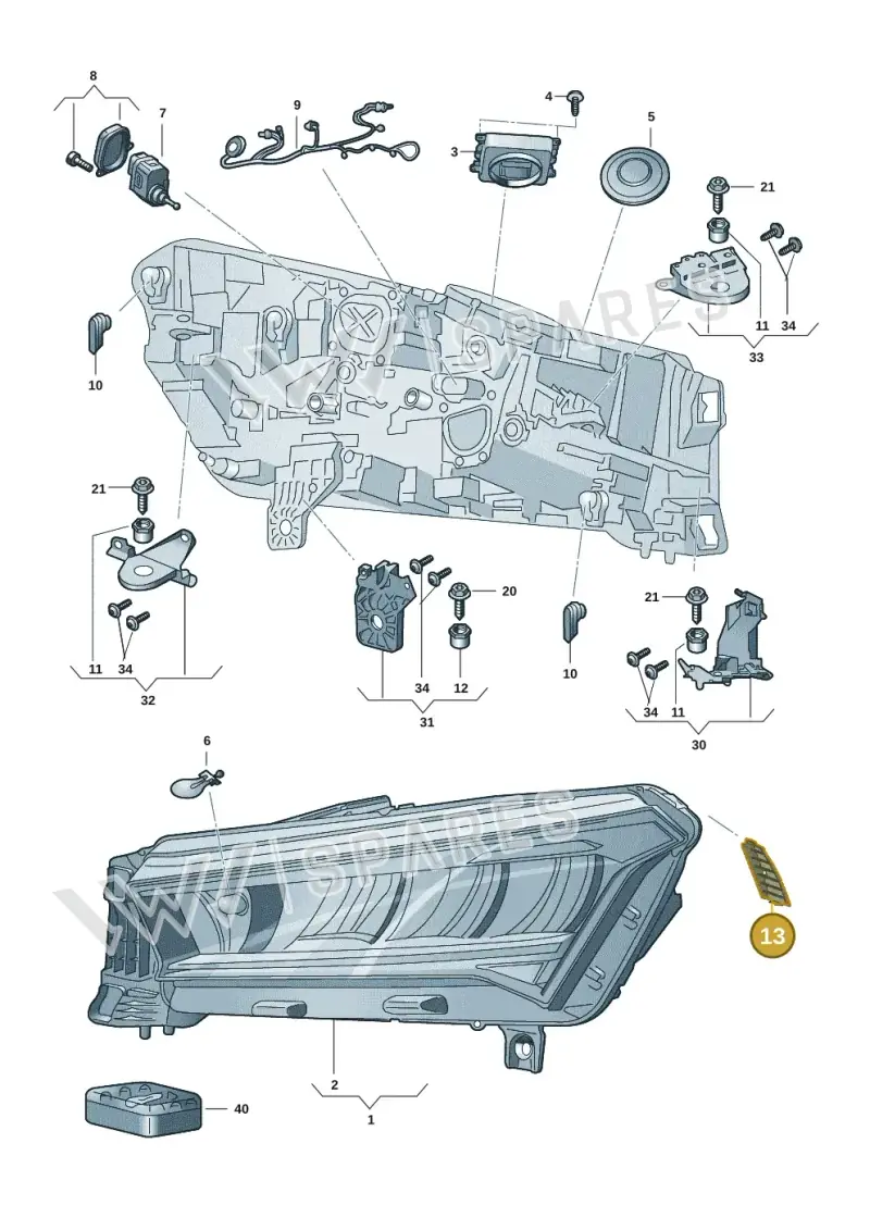 5LA941136 — Skoda Enyaq (2020-) diagram 50a941000, position 13
